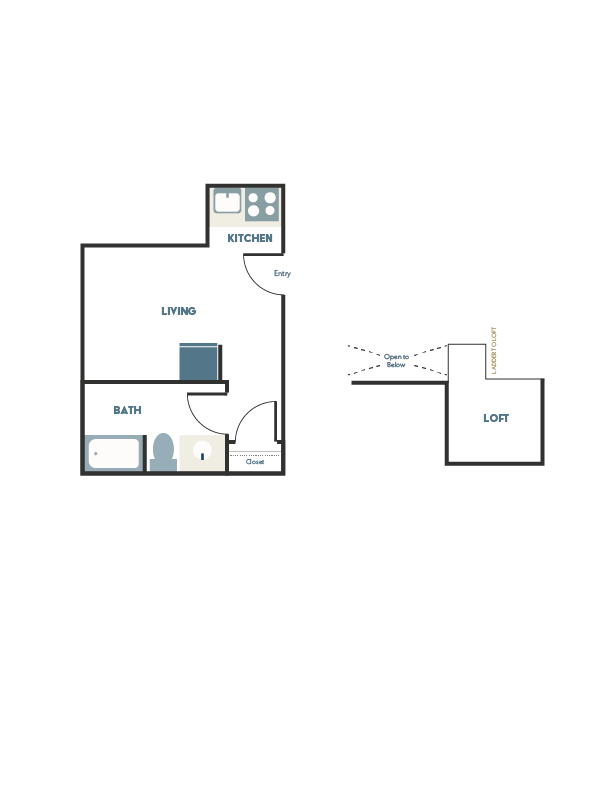 Studio A9 + Loft 803 floor plan